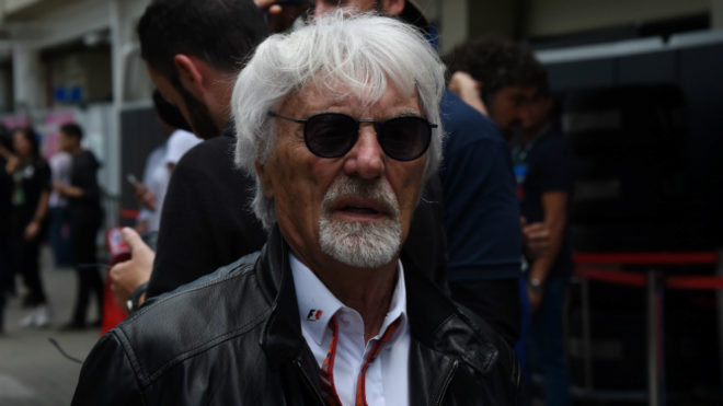Bernie Ecclestone, en el circuito de Interlagos.