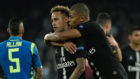 Neymar y Mbapp en el partido de Champions ante el Npoles.