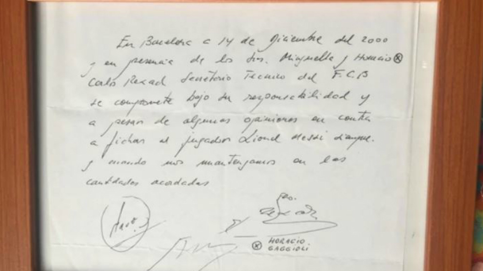 Where is the napkin that constitutes Leo Messi&apos;s first &apos;contract&apos; with...