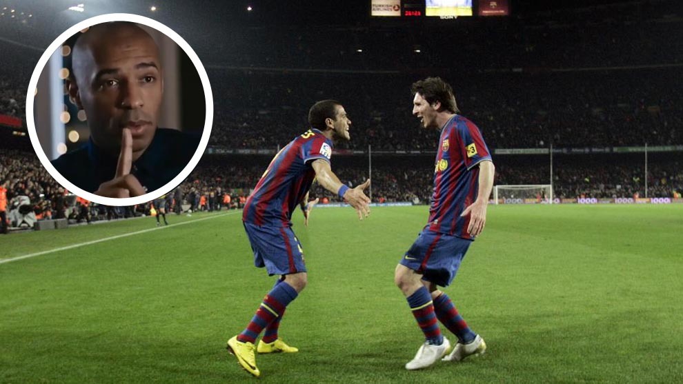 Dani Alves and Messi.
