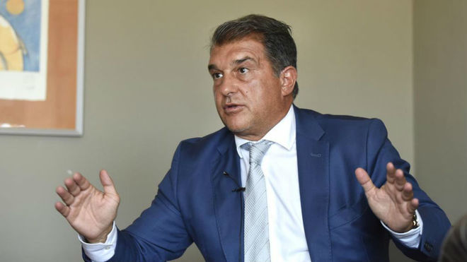 Joan Laporta during an interview