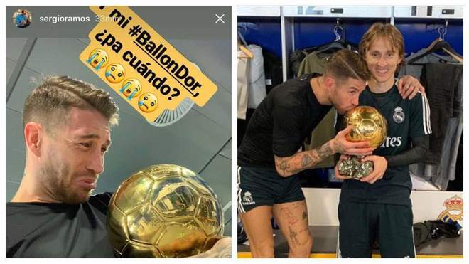 Sergio Ramos jokes with the Ballon d&apos;Or: When is my one coming?