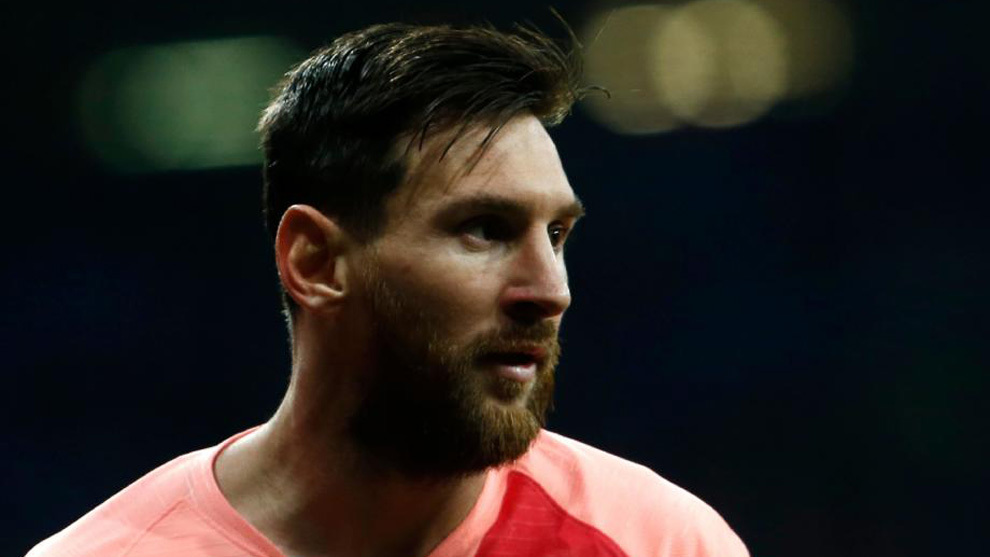 Messi durante el partido contra el Espanyol