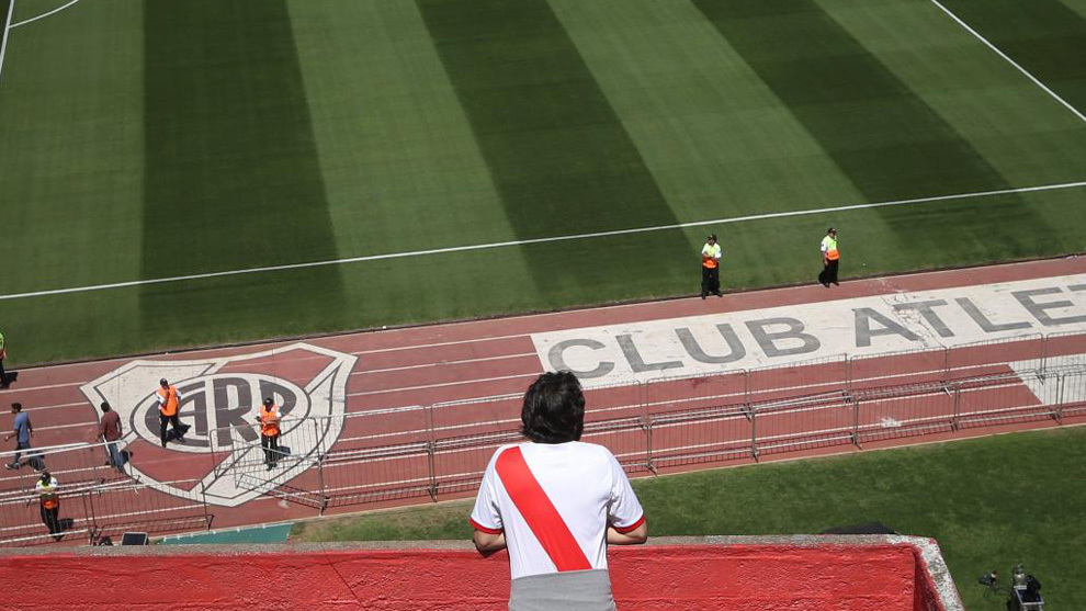 Un aficionado de River Plate, en el Monumental
