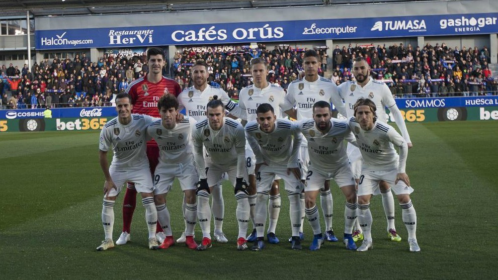 Real Madrid&apos;s starting XI vs Huesca.