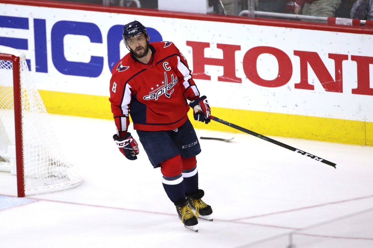 HWC Trading - Stampa Con Firma Di Alex Ovechkin (Washington Capitals) - Cimelio Per Fan Hockey, Formato A4 Con Cornice