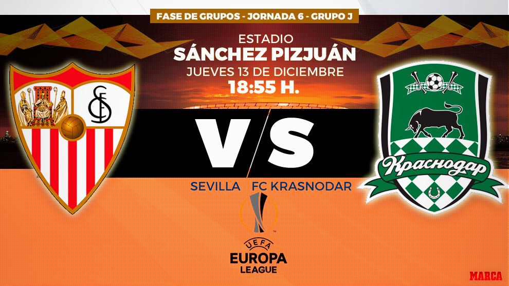 Sevilla vs Krasnodar - Europa League - 18:55 horas