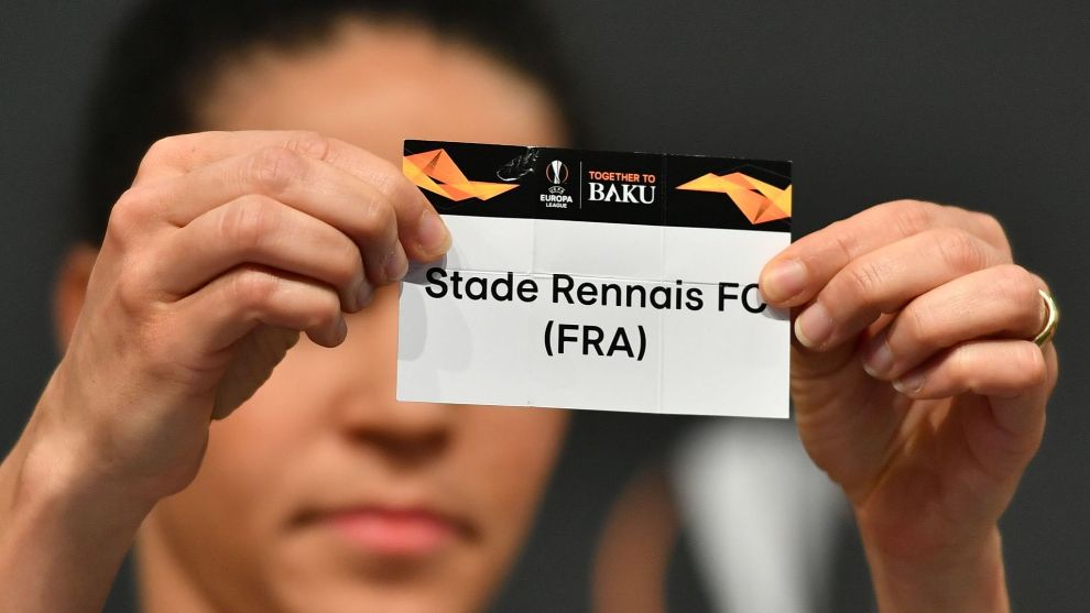 Cartel del Stade Rennais en el sorteo