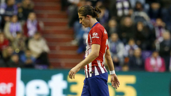 Filipe during the game against Real Valladolid.