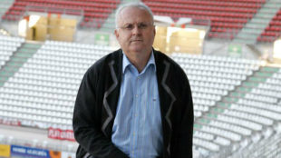 Jos Antonio Garca Franco, en el estadio Nueva Condomina.