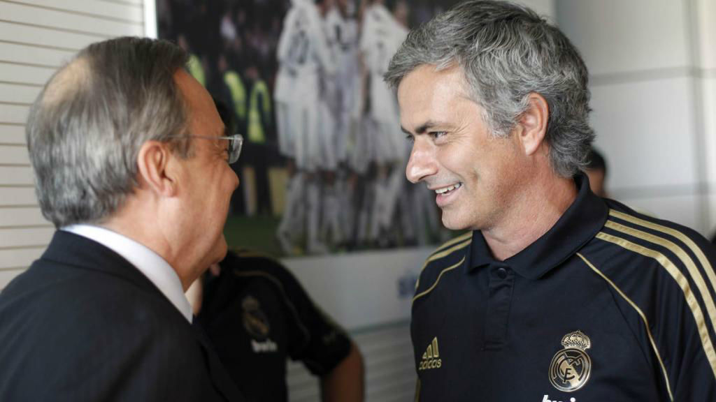 Florentino Perez and Jose Mourinho.