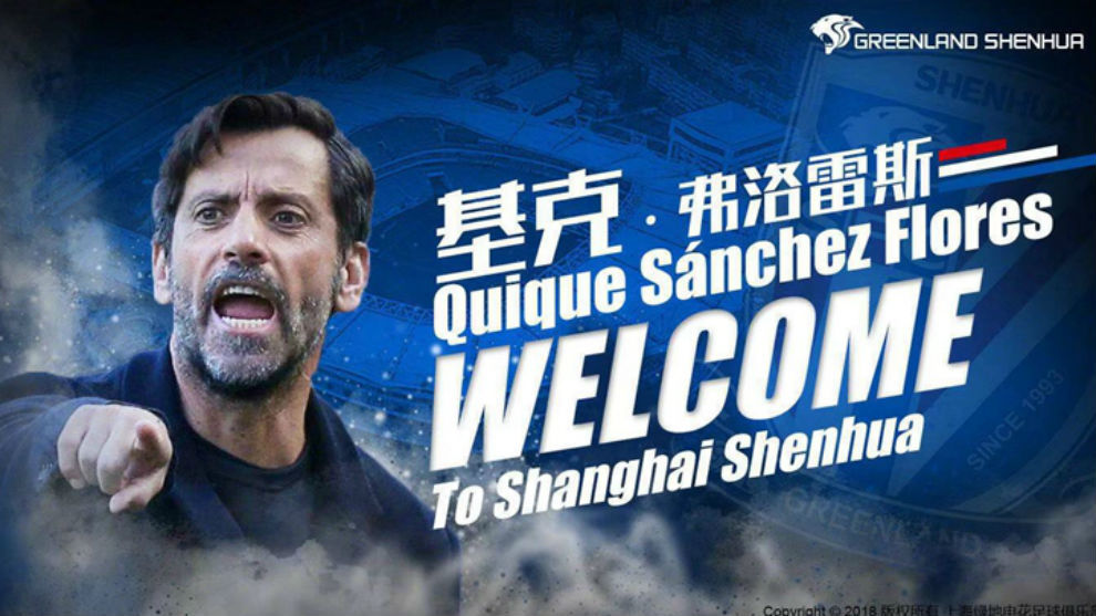 Quique Sanchez Flores to take over at Shanghai Shenhua
