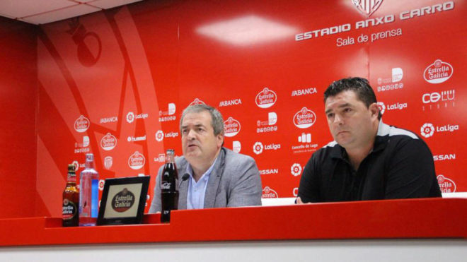 Tino Saqus y Emilio Viqueira, presidente y director deportivo del...