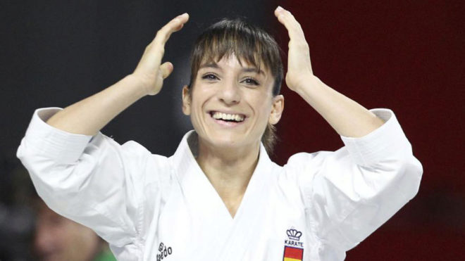 Sandra Snchez, tras ganar el oro Mundial en Madrid el pasado mes de...