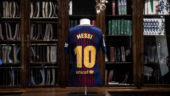 La camiseta de Messi en una exposicin de Turn