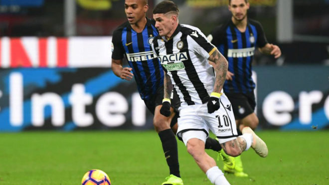 De Paul during Udinese&apos;s game against Inter.