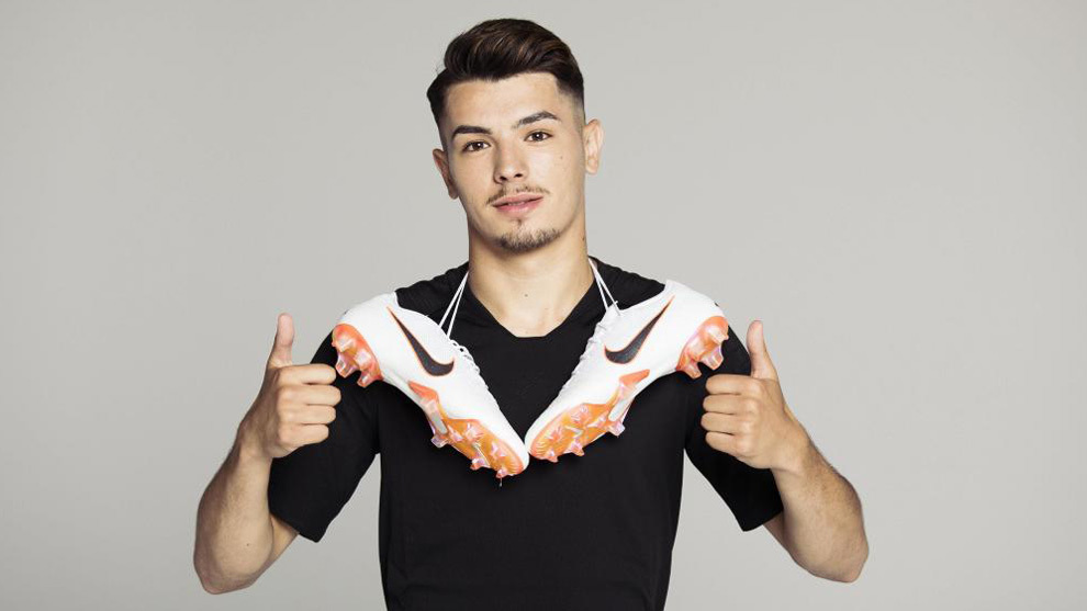 Brahim Daz with his football boots.