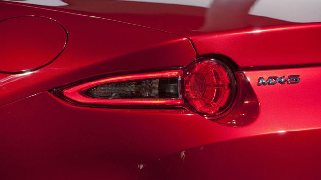 Un detalle de la cuarta generación del Mazda MX-5 presentado en 2014.