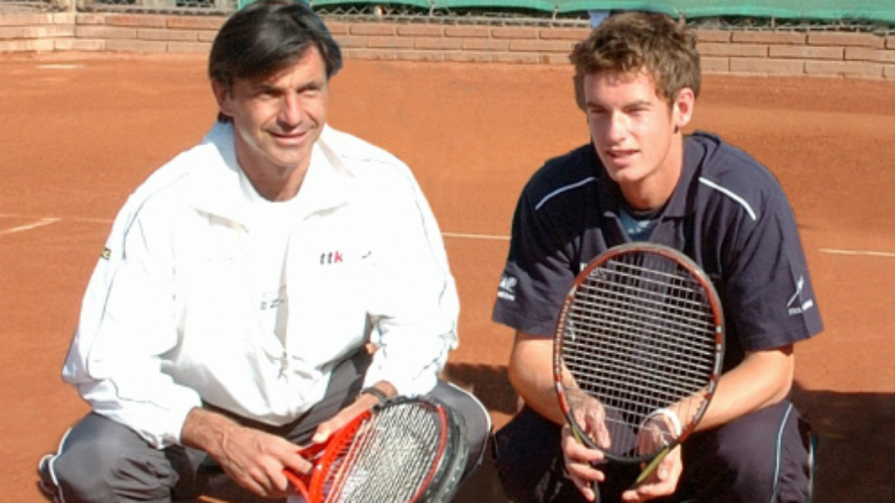 Emilio Snchez Vicario junto a Andy Murray