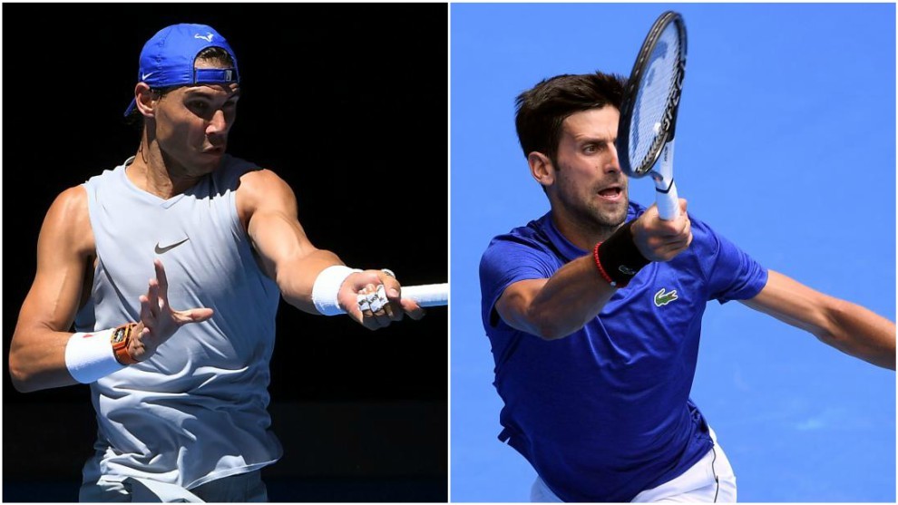 Nadal y Djokovic entrenan en Melbourne