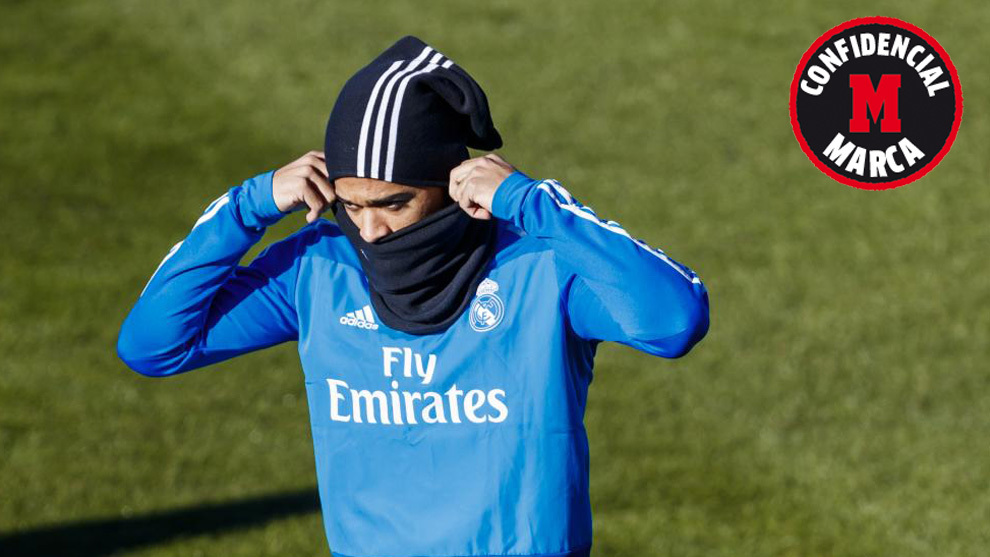 Mariano in the training session last Saturday.