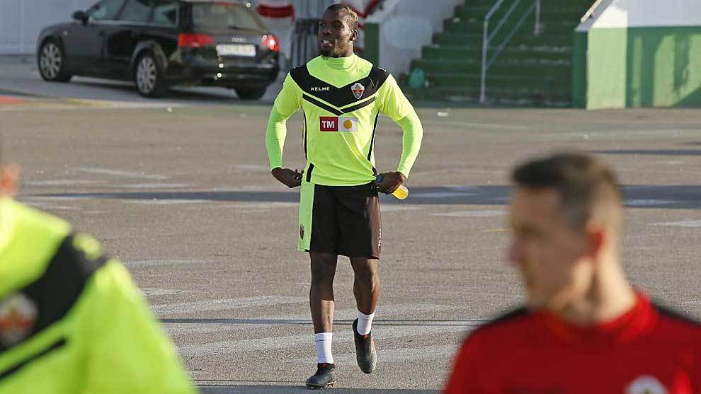 Florentin Pogba before a training session with Elche last week.
