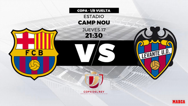 Barcelona - Levante: Starting line-ups.