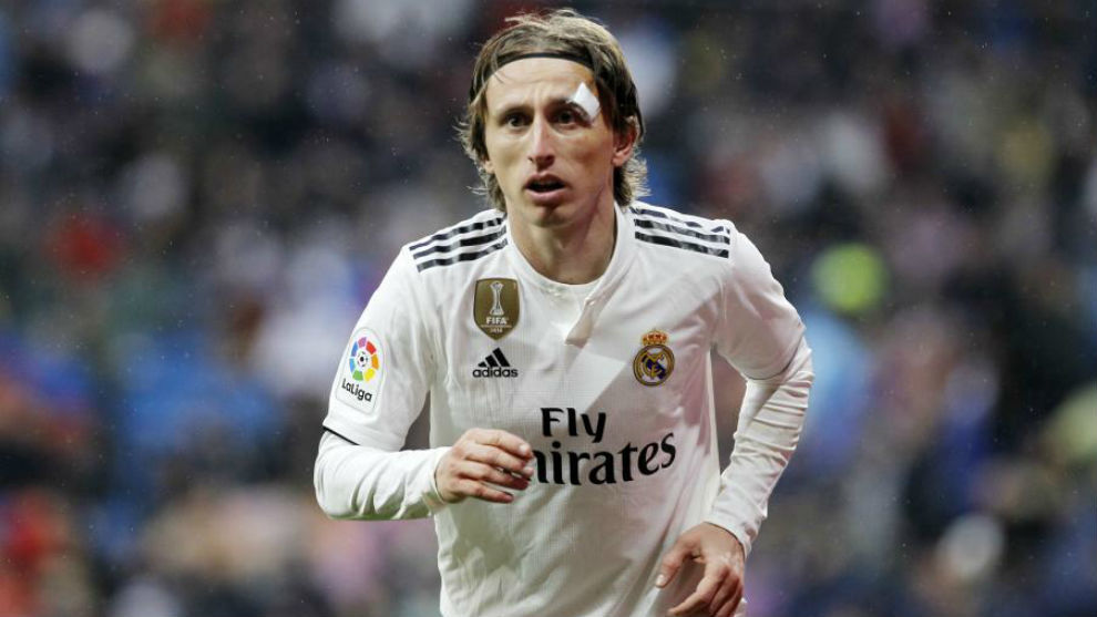 Luka Modric, durante el partido ante el Sevilla.