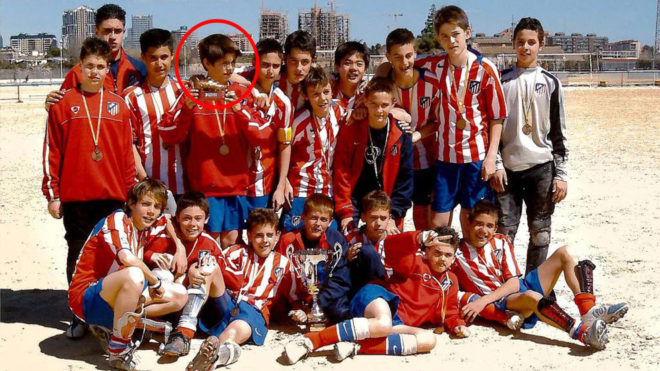 Morata in the academy at Atleti.