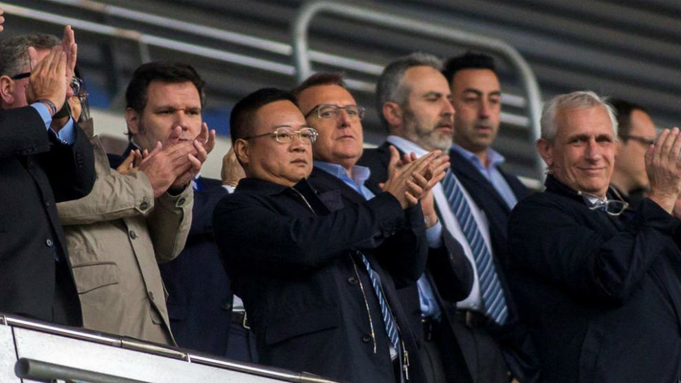Chen Yansheng, durante un encuentro en el RCDE Stadium