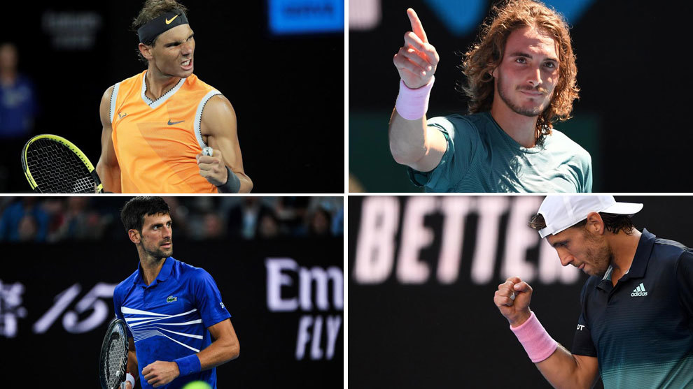 Rafa Nadal, Tsisipas, Djokovic y Pouille semifinalistas del Abierto de...