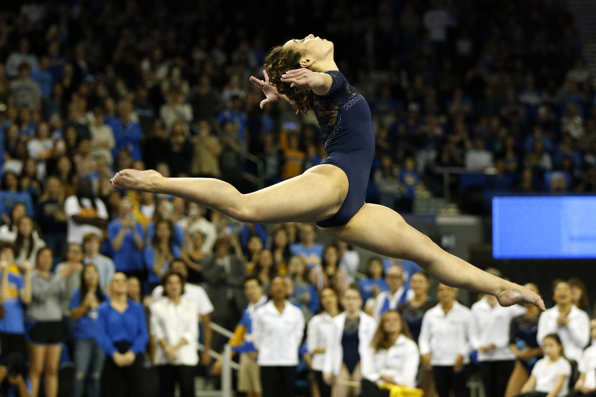 That was until the appearance of gymnast Katelyn Ohashi (1.47m