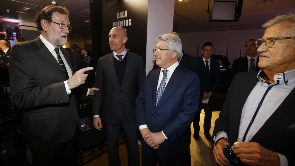 Rajoy, Rubiales, Cerezo y Pepe Domingo Castao, en la gala