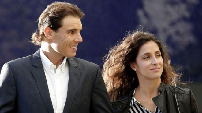 Rafa Nadal and Xisca Perell arriving at an event.