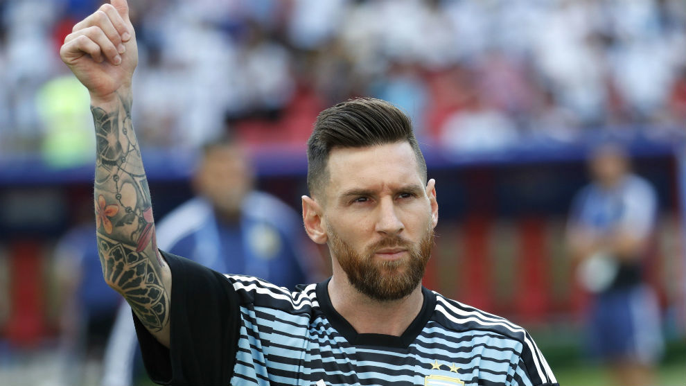Messi, con la Selección argentina.