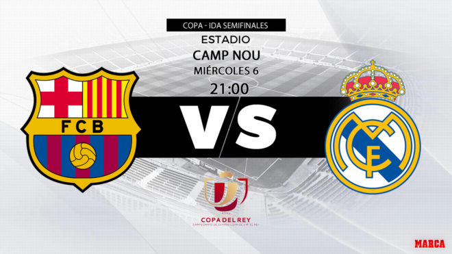 Barcelona - Real Madrid, hoy mircoles a partir de las 21:00 horas en...