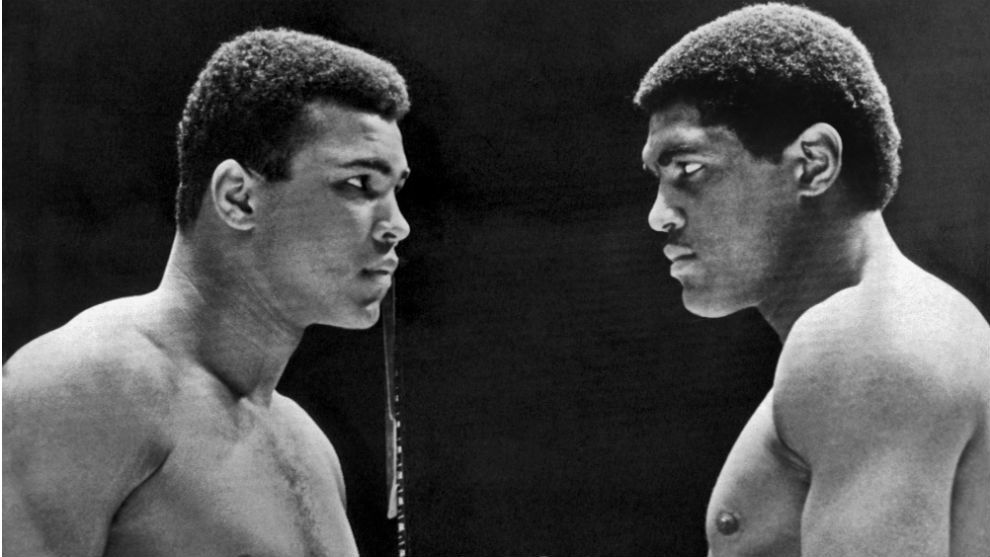 Muhammad Ali y Ernie Terrell en el pesaje.
