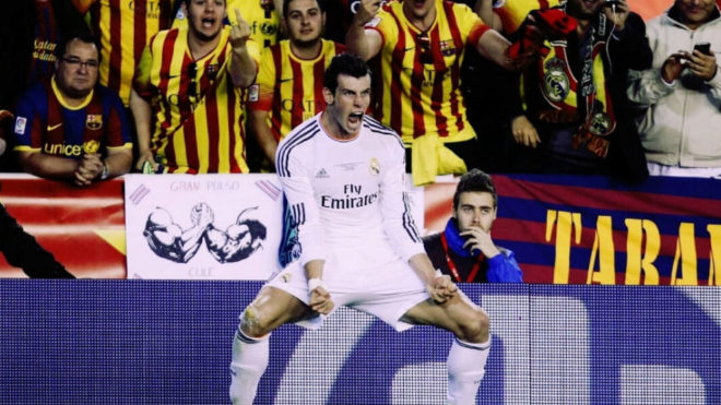 Gareth Bale en un partido contra el FC Barcelona