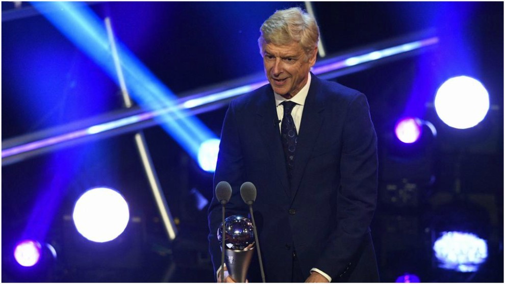 Wenger during the &apos;FIFA The Best 2018&apos; awards ceremony..