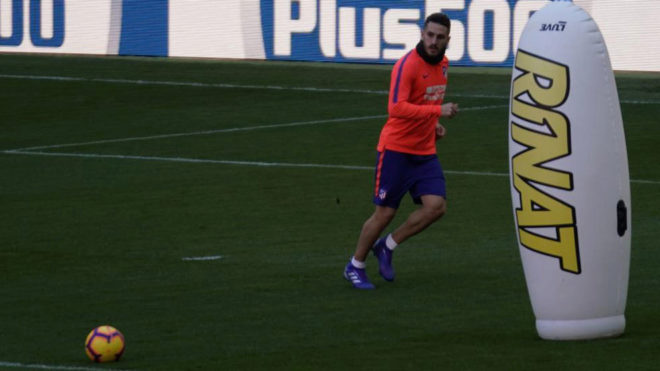 Koke during a training session.