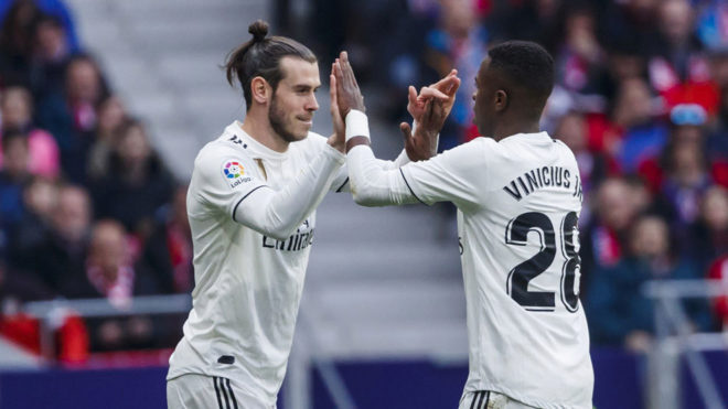 Bale and Vinícius during a match.