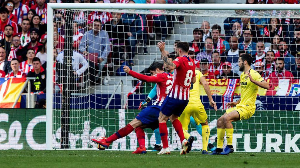 Morata&apos;s shot that opened the scoring for Atletico.
