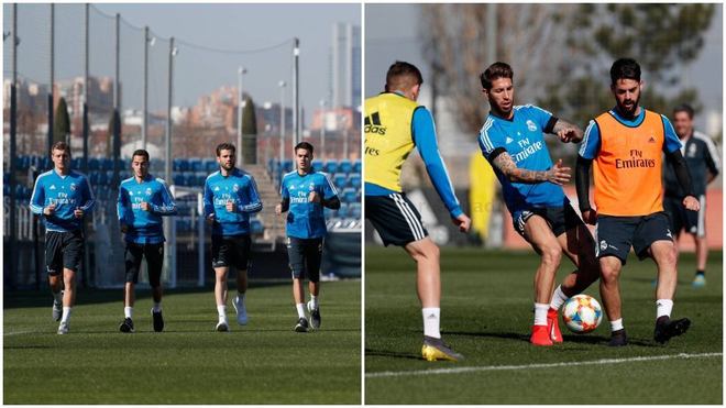 Starters wind down while Isco and co. train normally.