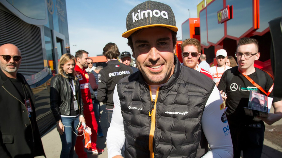 Fernando Alonso, en el Circuit de Barcelona-Catalunya