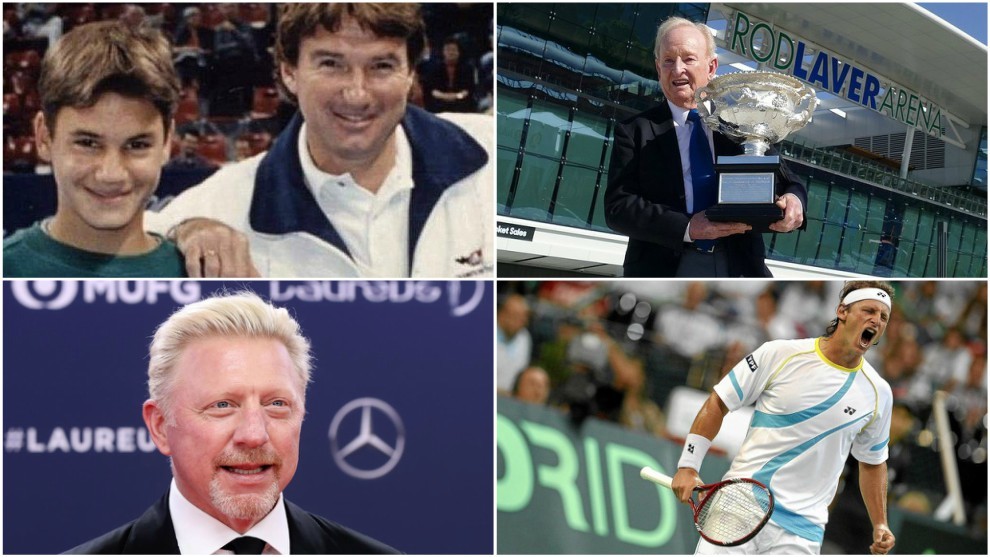 Cuatro leyendas que aplauden los torneos ganados por el suizo