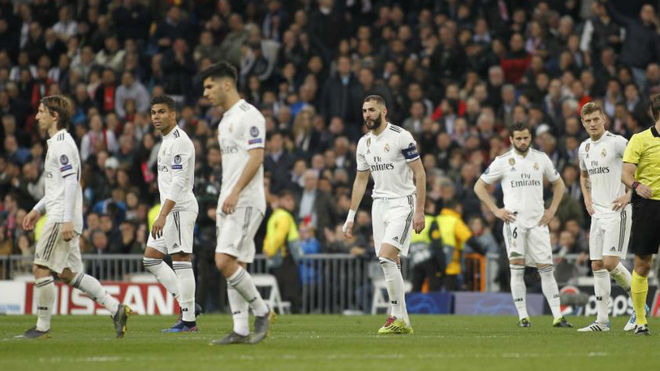 The Real Madrid players after the Ajax defeat