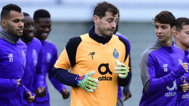 Iker Casillas training with Porto