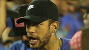 Neymar, durante el PSG-Manchester United