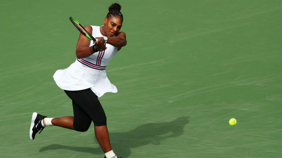 Serena Williams, en un momento de su partido frente a Garbie...