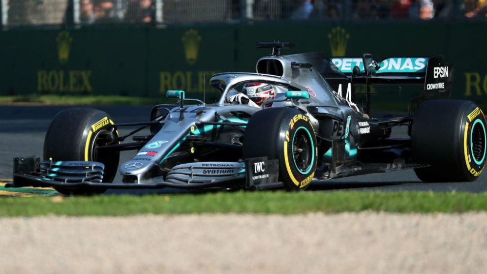 Hamilton, durante la carrera del GP de Australia.